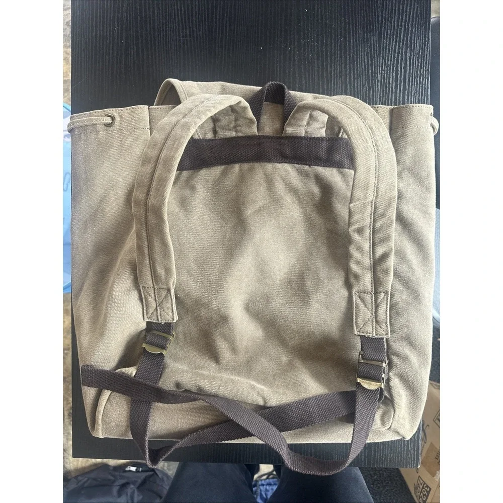 Gootium Canvas Rucksack Backpack Bag Drawstring Buckle Close Messenger‎ Outdoor